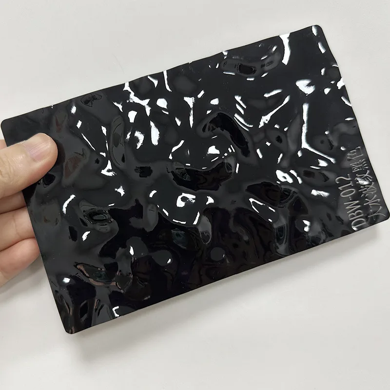 PET Water Ripple Carbon Crystal Wandpaneel